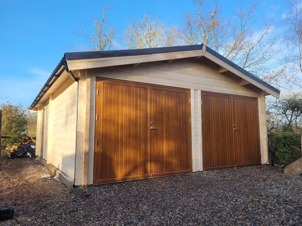 Double garage garden rooms
