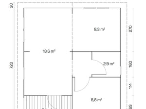 ARLANZON A 6.3x7.4m Log Cabin - Northern Log Cabins
