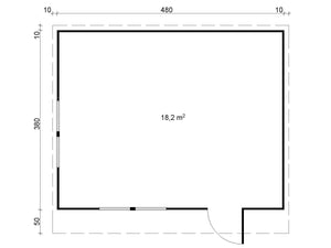 DANIEL 5.0x4.0 Log Cabin - Northern Log Cabins