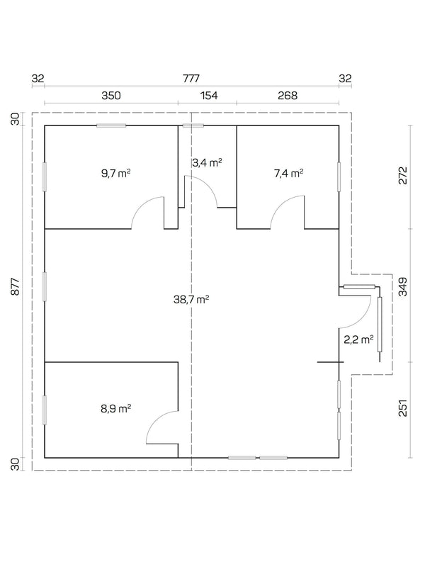 ESTONIA 8.0x9.0m Log Cabin - Northern Log Cabins