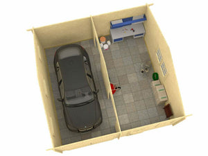 GARAGE MIKKELI 6.0x6.0m Log Cabin - Northern Log Cabins