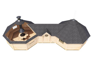 MELISSA BBQ Grill Cabin | 38m2 - BBQ Grill Cabin - Northern Log Cabins