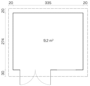 NEVADA 3.6x3.0m Log Cabin - - Northern Log Cabins