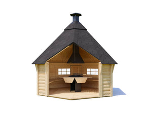 ELSA Open BBQ Grill Cabin | 9M2 - Northern Log Cabins