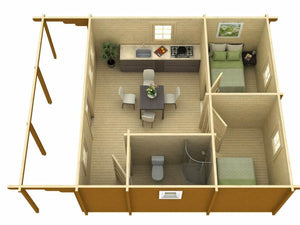 PADOVA 6.0x6.0m Log Cabin - Lodge Log Cabin - Northern Log Cabins
