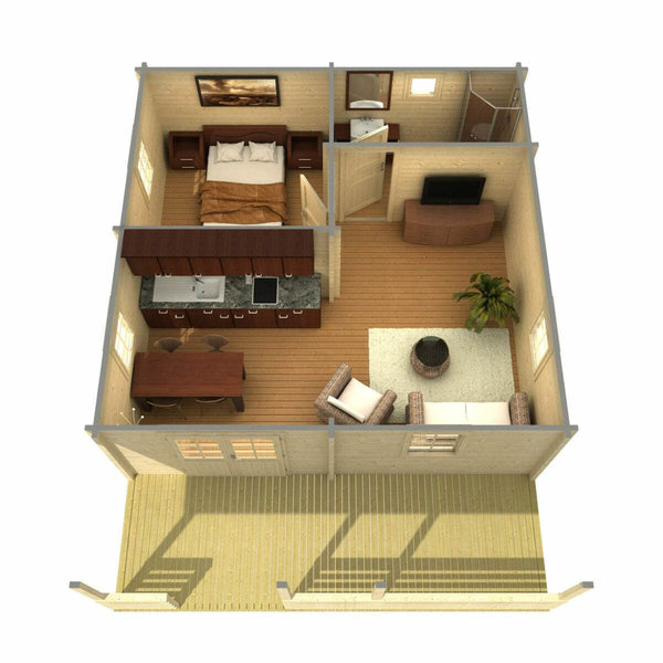 PETRA 6.2x6.2mLog Cabin - Lodge Log Cabin - Northern Log Cabins