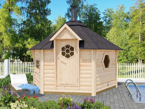 KRIS Sauna Cabin with Extension 9 m2