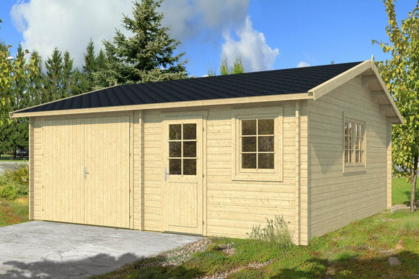 GARAGE MIKKELI 6.0x6.0m Log Cabin - Northern Log Cabins