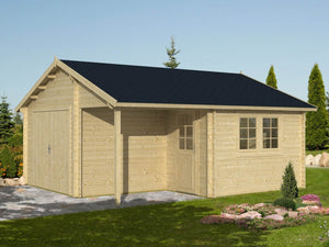 GARAGE OULU 5.2x5.7m Log Cabin - Northern Log Cabins