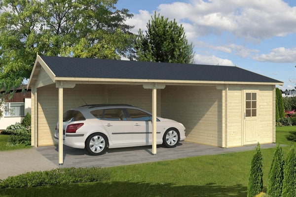GARAGE RAUMA 6.0x5.3m Log Cabin - Northern Log Cabins