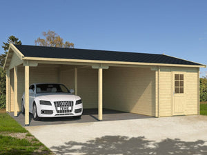 GARAGE VAASA 8.4x6.0m Log Cabin - Northern Log Cabins