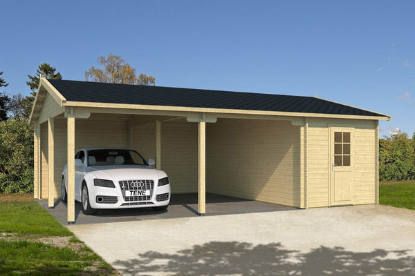 GARAGE VAASA 8.4x6.0m Log Cabin - Northern Log Cabins