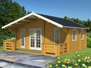 MONVISO 6.0x4.5m Log Cabin - Lodge Log Cabin - Northern Log Cabins
