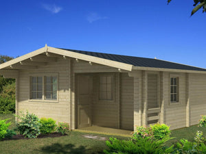 REUS 6.0x6.0m Log Cabin - Lodge Log Cabin - Northern Log Cabins