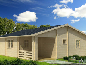 RIGA 8.0x9.0m Log Cabin - Lodge Log Cabin - Northern Log Cabins