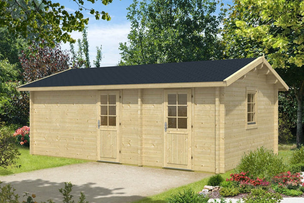 SANNA 6.2x4.2m Log Cabin - Lodge Log Cabin - Northern Log Cabins
