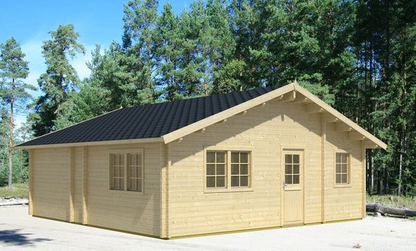 TIPO 7.4x7.4m Log Cabin - Lodge Log Cabin - Northern Log Cabins