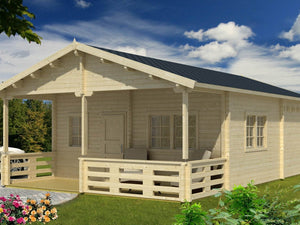 TOLEDO-D 6.0x7.5m Log Cabin - - Northern Log Cabins