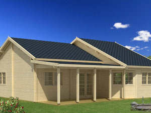 VIGO 9.9x9.7m Log Cabin - Lodge Log Cabin - Northern Log Cabins