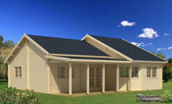 VIGO 9.9x9.7m Log Cabin - Lodge Log Cabin - Northern Log Cabins