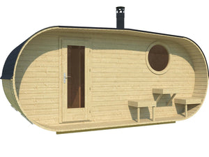 LOHJA Oval Sauna 5.0x2.4m