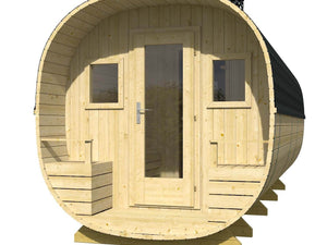 RUKA Barrel Sauna 2.4x5.7m - - Northern Log Cabins