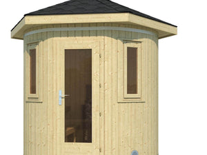 TORNIO Barrel Sauna 2.4x2.4m - - Northern Log Cabins