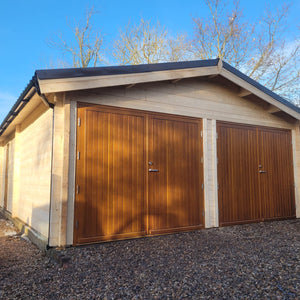Double garage garden rooms