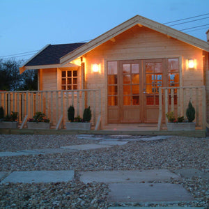 L-Shaped Log Cabin