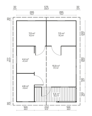 ALMERIA A 6.0x8.0m Log Cabin - Northern Log Cabins