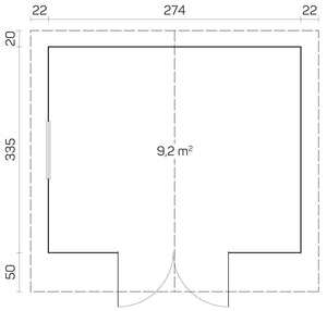 ALABAMA 3.5x3.0m Log Cabin - Northern Log Cabins