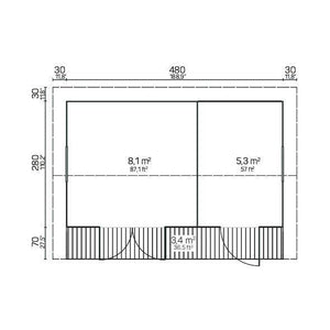 ANNIKA 3.0x5.0m Log Cabin - Northern Log Cabins