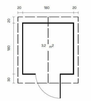 BETTY 2.0x2.0m Log Cabin - Northern Log Cabins