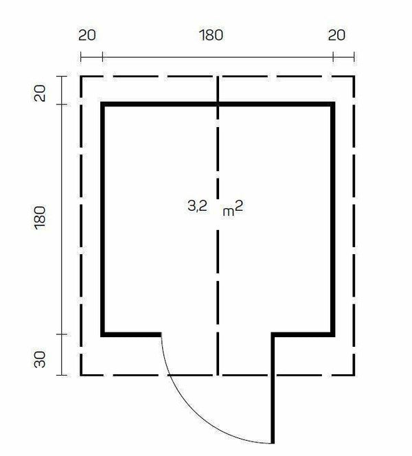 BETTY 2.0x2.0m Log Cabin