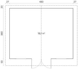 BIDASOA 5.0x4.0m Log Cabin - Northern Log Cabins