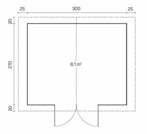 BRITTA B 3.2x2.9m Log Cabin - Northern Log Cabins