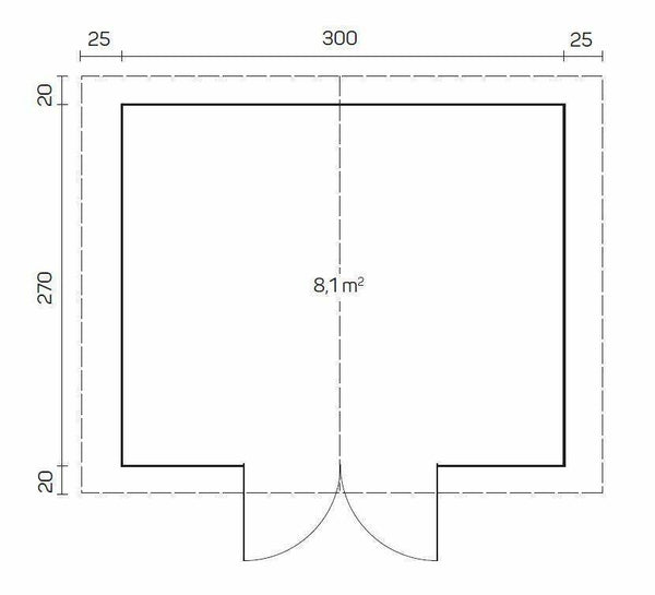 BRITTA B 3.2x2.9m Log Cabin