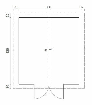 BRITTA C 3.2x3.5m Log Cabin - Northern Log Cabins