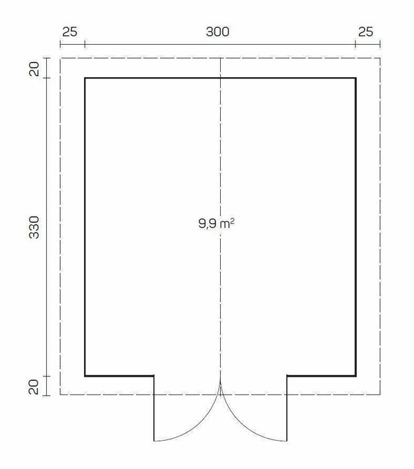 BRITTA C 3.2x3.5m Log Cabin