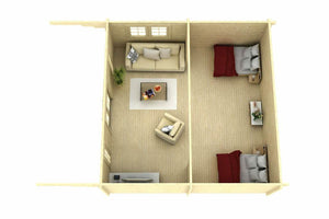 BURGOS 6.0x6.0m Log Cabin - Log Cabin - Northern Log Cabins