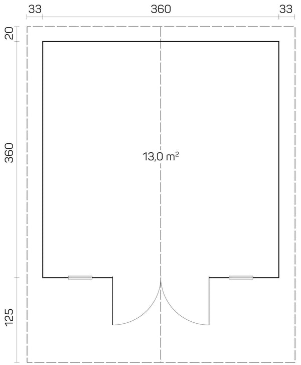 CAMILLA B 3.8x3.8m Log Cabin