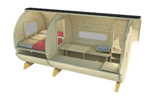 Camping Barrel Royal 446 | 4.5 x 2.4m - Glamping Barrel - Northern Log Cabins
