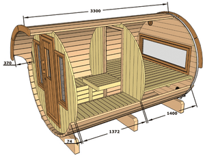 Camping Barrel 330 - Glamping Barrel - Northern Log Cabins
