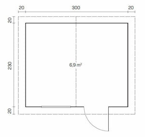 CAROLINE A 3.5x2.5m Log Cabin - Northern Log Cabins