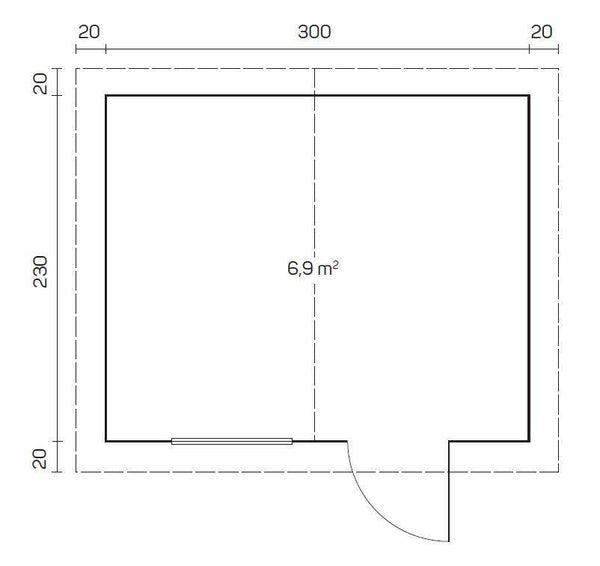 CAROLINE A 3.5x2.5m Log Cabin