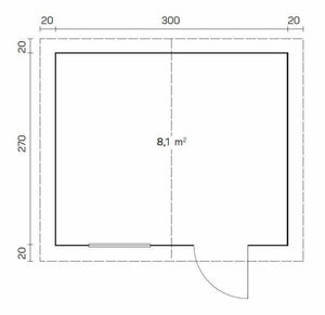 CAROLINE B 3.2x2.9m Log Cabin - Northern Log Cabins