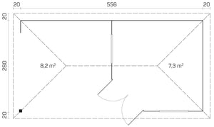 CATANIA 5.8x3.0m Log Cabin - Northern Log Cabins