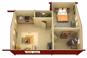 CERVINO 6.5x7.8m Log Cabin - Northern Log Cabins