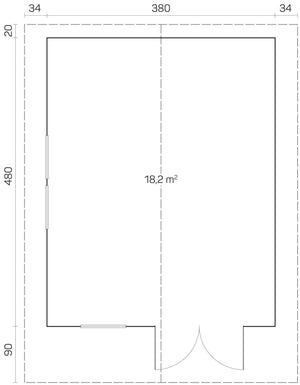 ENZO C 4.0x5.0m Log Cabin - Northern Log Cabins