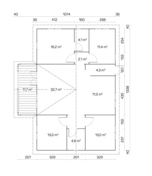FINLANDIA 13.9x11.0m Log Cabin - Northern Log Cabins